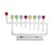 Polished Silver Metal Menorah with Colorful Candle Cups By Kinor Decor